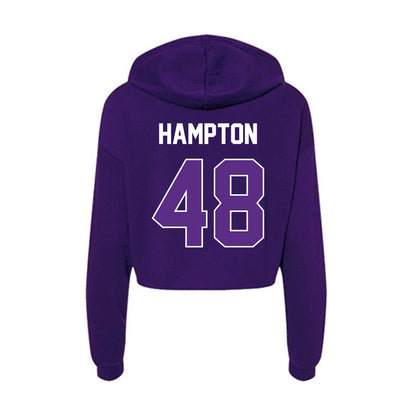 North Alabama - NCAA Football : Seth Hampton - Women's Crop Fleece Hoodie-1