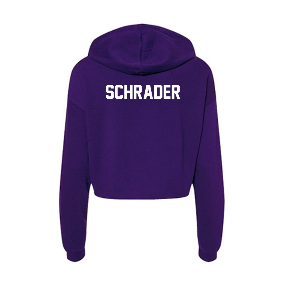 North Alabama - NCAA Men's Cross Country : Mason Schrader - Women's Crop Fleece Hoodie-1