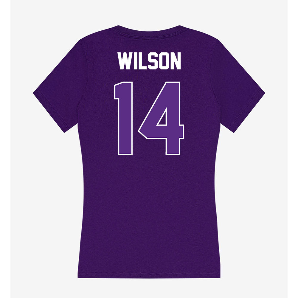 North Alabama - NCAA Baseball : Alex Wilson - Women's V-Neck T-Shirt-1