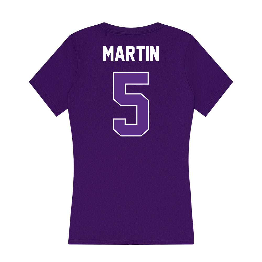 North Alabama - NCAA Beach Volleyball : Mackenzie Martin - Women's V-Neck T-Shirt-1