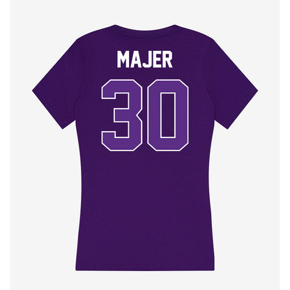 North Alabama - NCAA Baseball : Zakary Majer - Women's V-Neck T-Shirt-1
