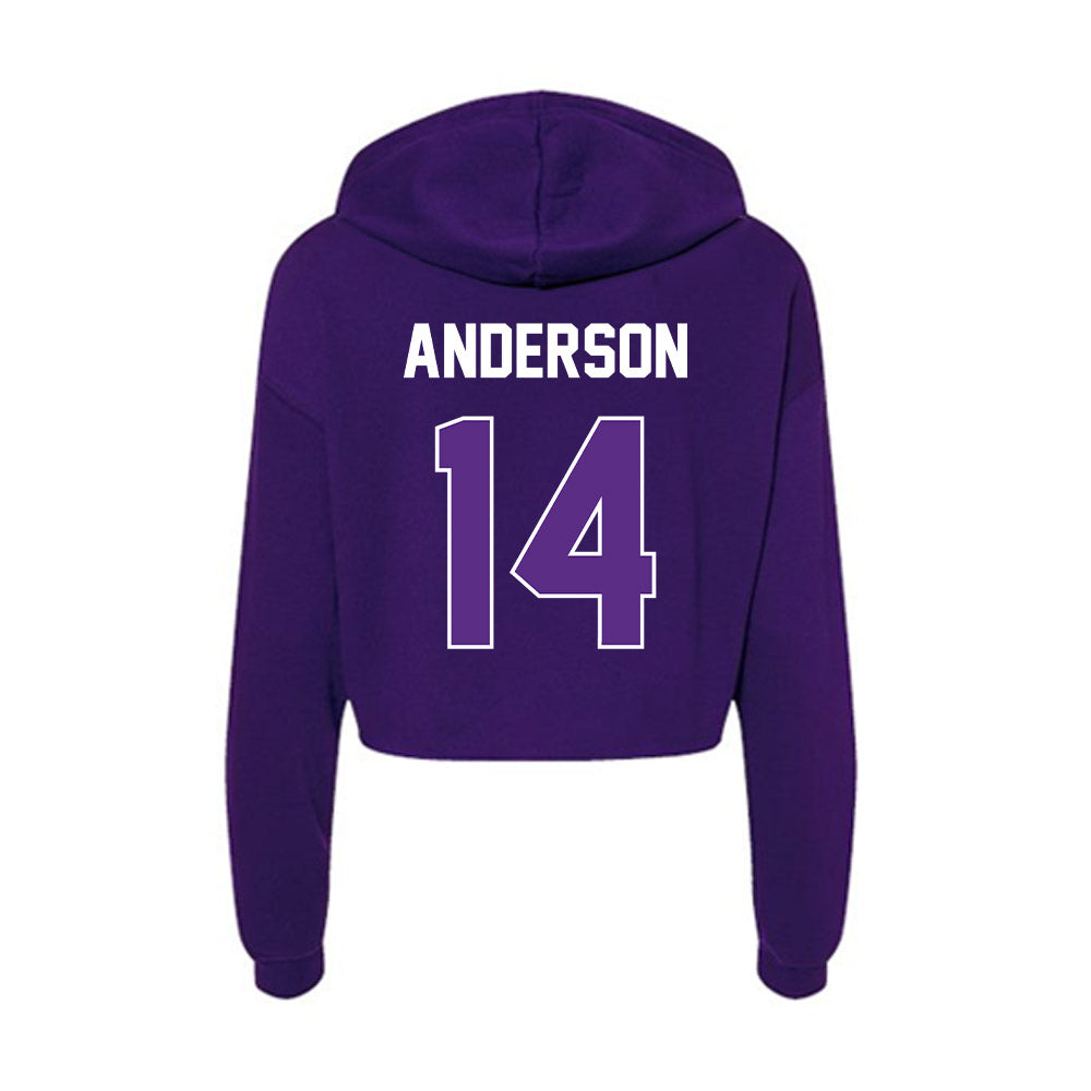 North Alabama - NCAA Beach Volleyball : Kati Anderson - Women's Crop Fleece Hoodie-1