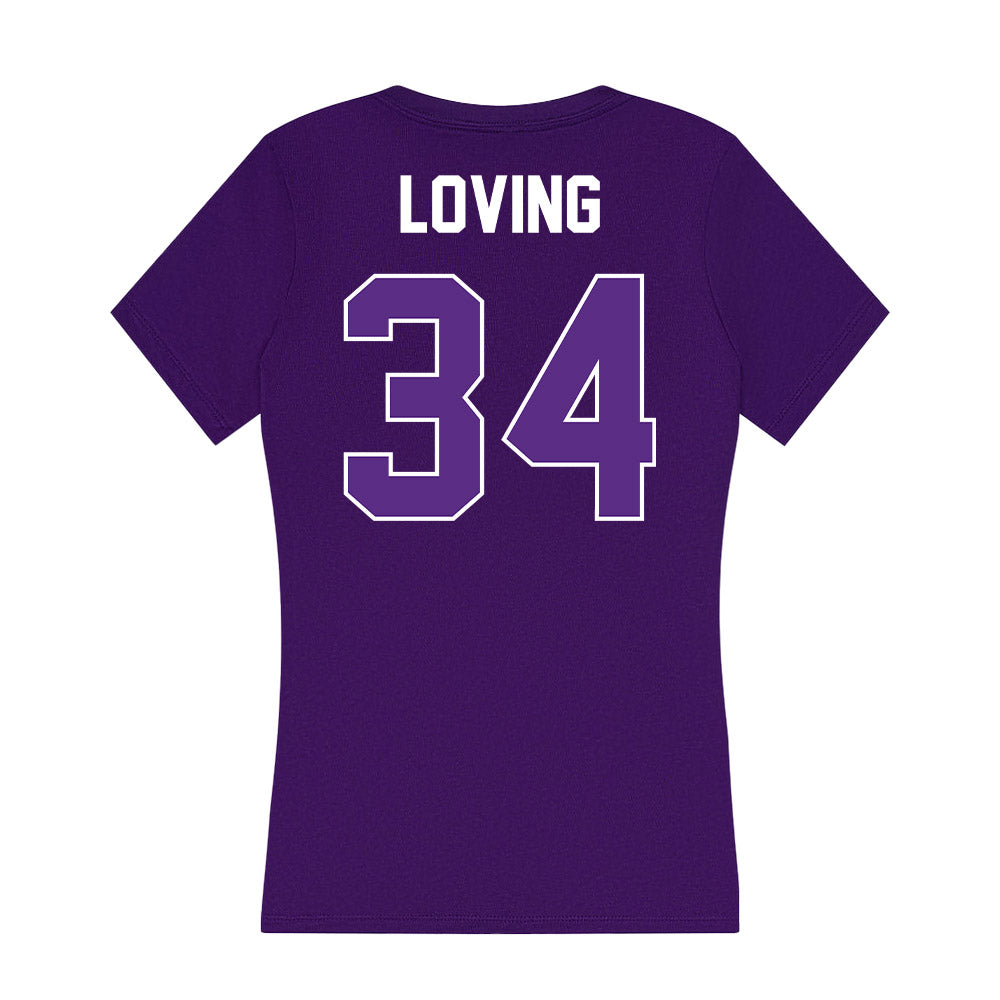 North Alabama - NCAA Baseball : Bryant Loving - Women's V-Neck T-Shirt-1