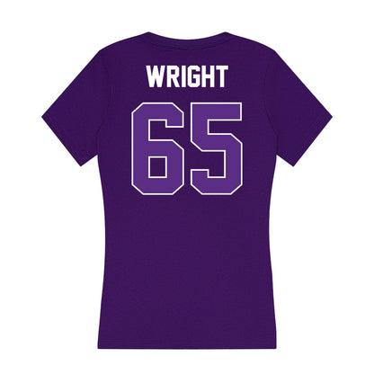 North Alabama - NCAA Football : Collin Wright - Women's V-Neck T-Shirt-1