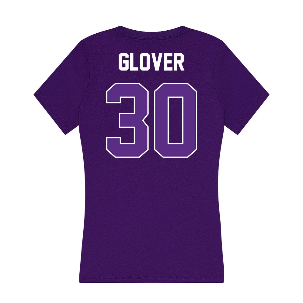 North Alabama - NCAA Football : Leo Glover - Women's V-Neck T-Shirt-1