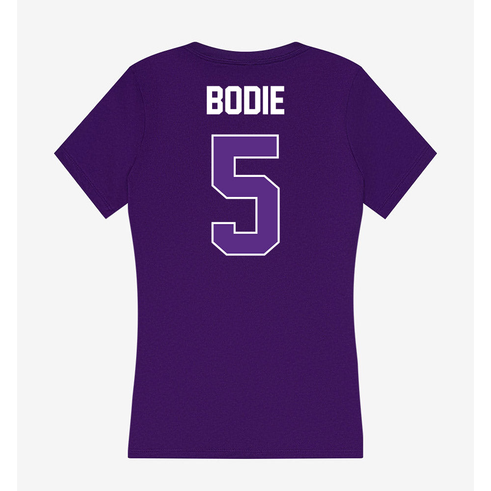 North Alabama - NCAA Men's Basketball : Kedar Bodie - Women's V-Neck T-Shirt-1