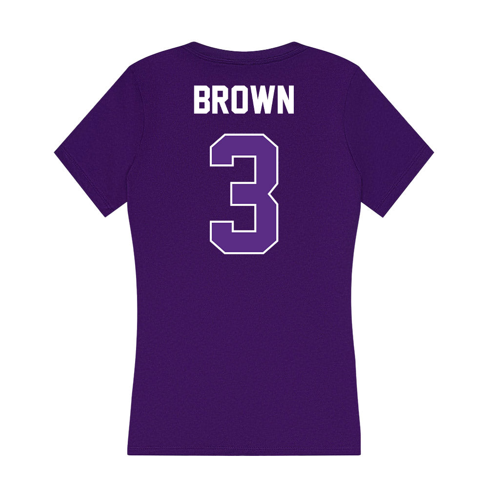 North Alabama - NCAA Baseball : Brant Brown - Women's V-Neck T-Shirt-1