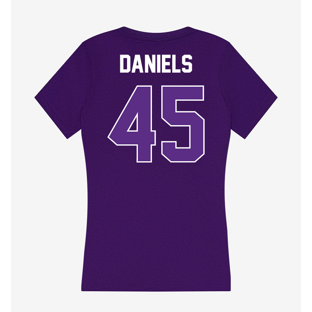 North Alabama - NCAA Football : Tyrik Daniels - Women's V-Neck T-Shirt-1