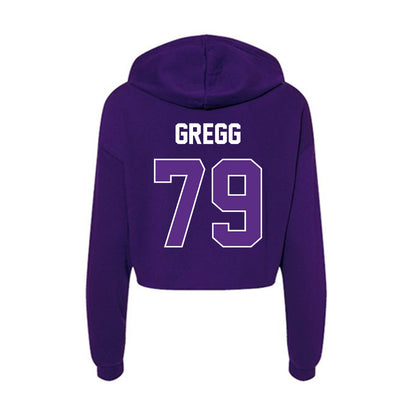 North Alabama - NCAA Football : Noah Gregg - Women's Crop Fleece Hoodie-1