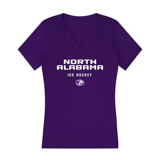 North Alabama - NCAA Men's Ice Hockey : ICE Hocket - Women's V-Neck T-Shirt-0