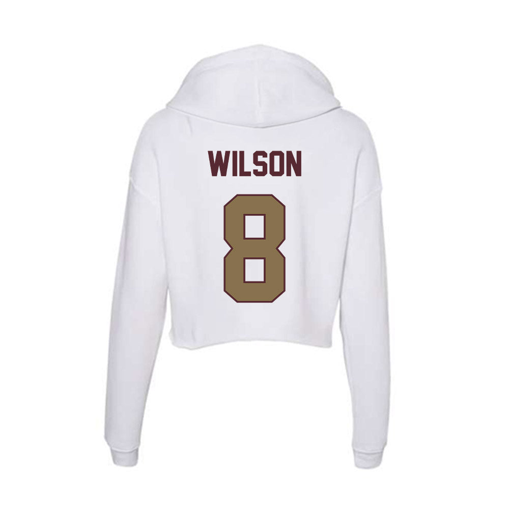 Texas State - NCAA Softball : Taylor Wilson - Women's Crop Fleece Hoodie-1