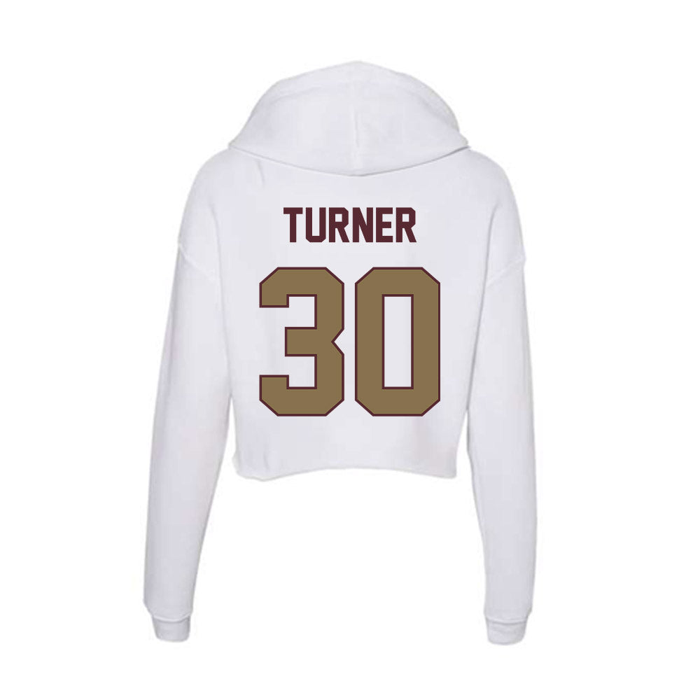 Texas State - NCAA Men's Basketball : Christian Turner - Women's Crop Fleece Hoodie-1