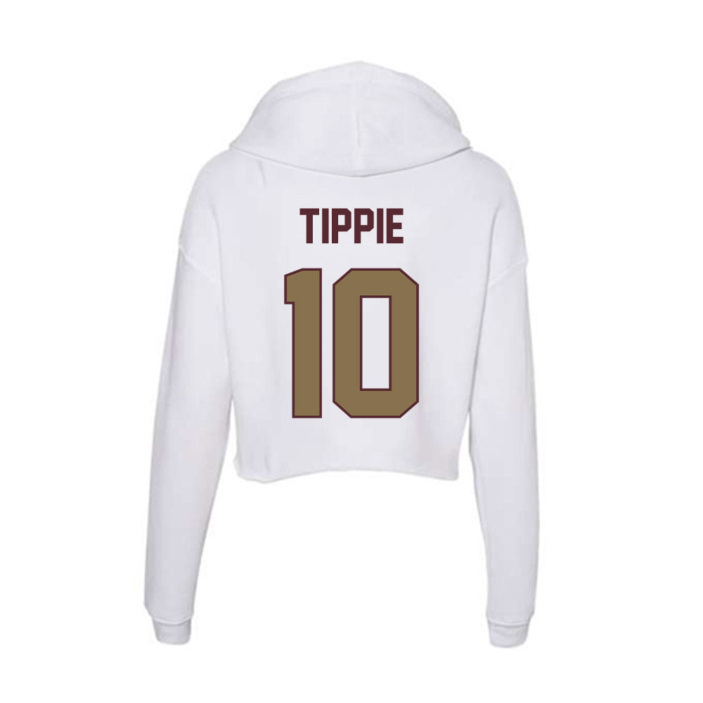 Texas State - NCAA Baseball : Matthew Tippie - Women's Crop Fleece Hoodie-1