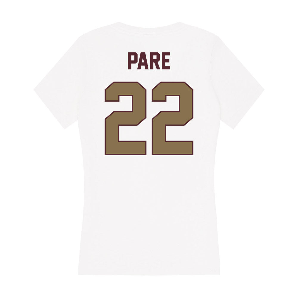 Texas State - NCAA Football : Lincoln Pare - Women's V-Neck T-Shirt-1