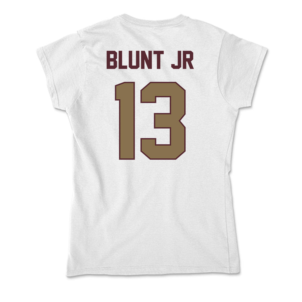 Texas State - NCAA Football : John Blunt Jr - Soft Style Women’s T-Shirt-1