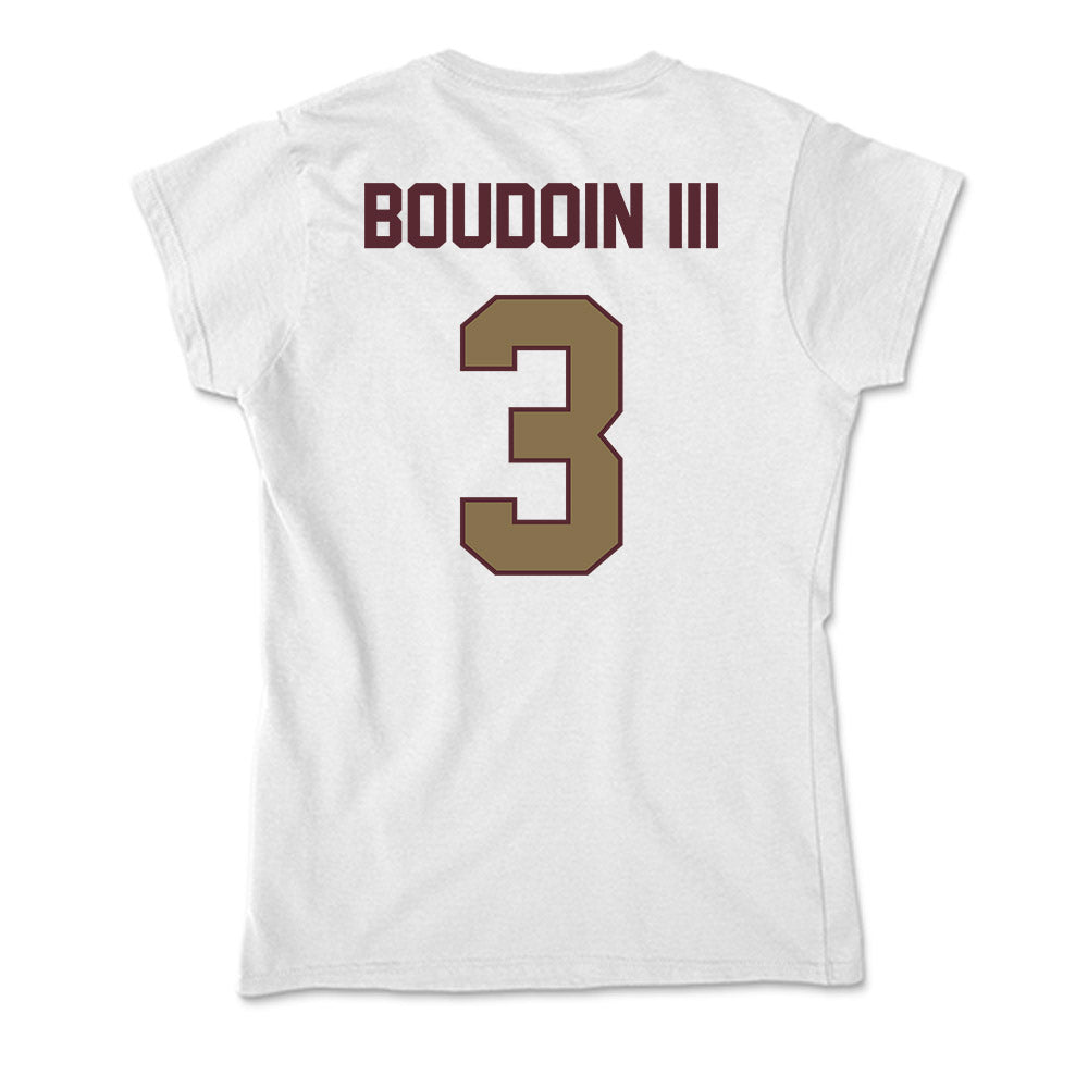 Texas State - NCAA Football : Michael Boudoin III - Soft Style Women’s T-Shirt-1