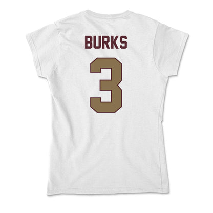 Texas State - NCAA Women's Basketball : Saniya Burks - Soft Style Women’s T-Shirt-1