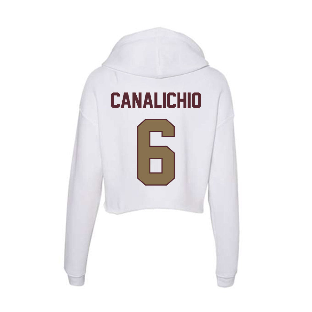 Texas State - NCAA Baseball : Will Canalichio - Women's Crop Fleece Hoodie-1