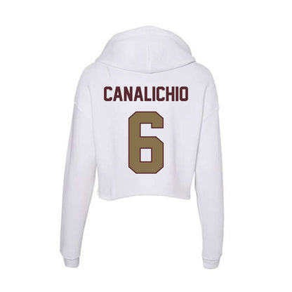 Texas State - NCAA Baseball : Will Canalichio - Women's Crop Fleece Hoodie-1
