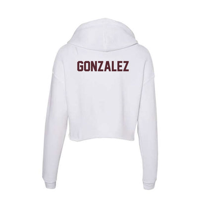 Texas State - NCAA Women's Track & Field : Mia Gonzalez - Women's Crop Fleece Hoodie-1