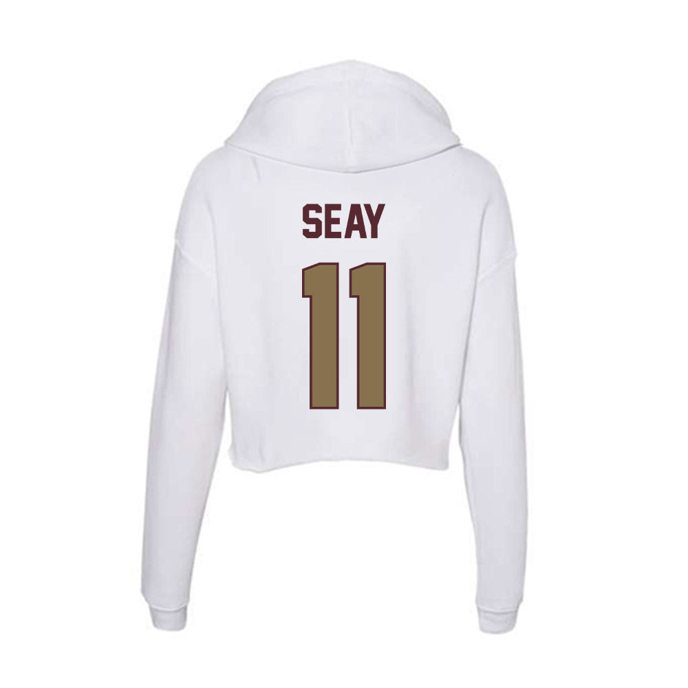 Texas State - NCAA Baseball : Taylor Seay - Women's Crop Fleece Hoodie-1