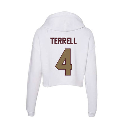 Texas State - NCAA Football : Khamari Terrell - Women's Crop Fleece Hoodie-1