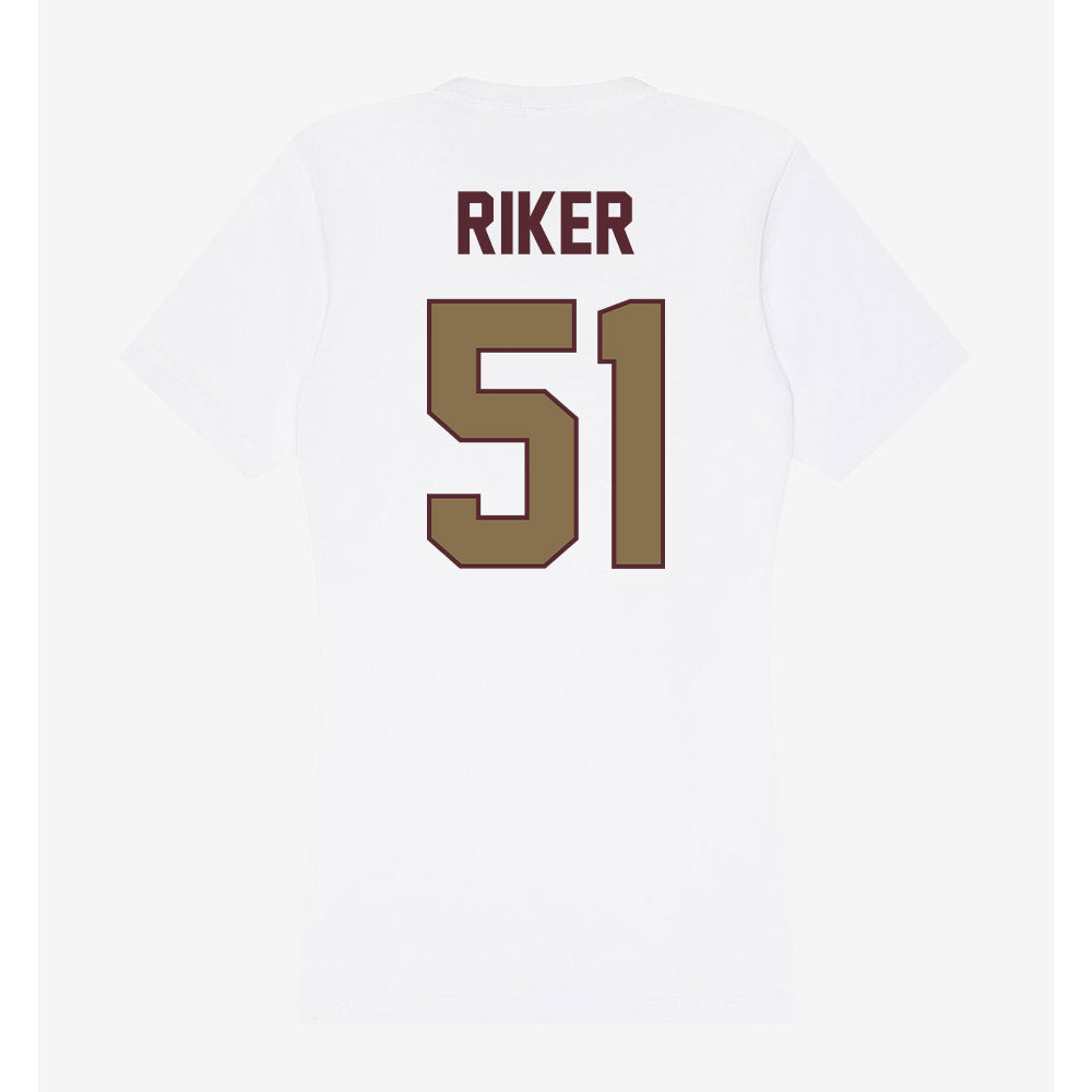 Texas State - NCAA Football : Brock Riker - Women's V-Neck T-Shirt-1