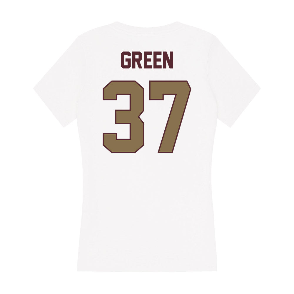 Texas State - NCAA Football : Darius Green - Women's V-Neck T-Shirt-1