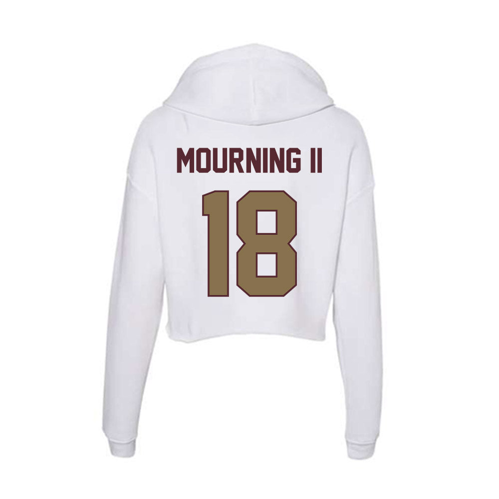 Texas State - NCAA Football : Derick Mourning II - Women's Crop Fleece Hoodie-1