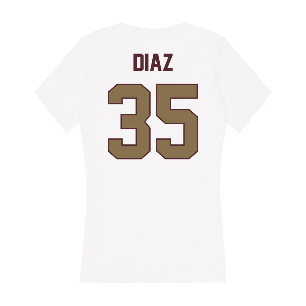 Texas State - NCAA Baseball : Colby Diaz - Women's V-Neck T-Shirt-1