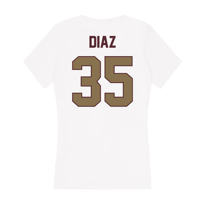 Texas State - NCAA Baseball : Colby Diaz - Women's V-Neck T-Shirt-1