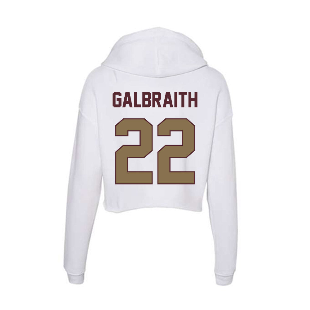Texas State - NCAA Women's Basketball : Mia Galbraith - Women's Crop Fleece Hoodie-1