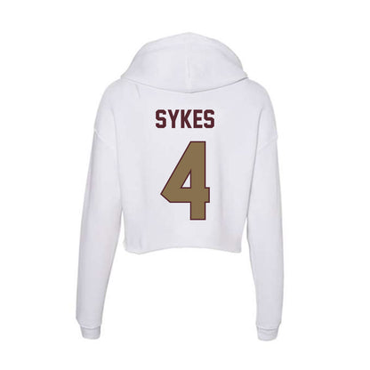 Texas State - NCAA Men's Basketball : Davion Sykes - Women's Crop Fleece Hoodie-1