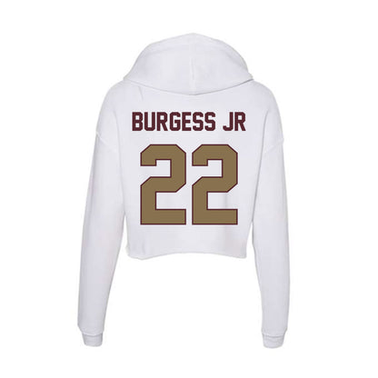 Texas State - NCAA Football : Torrance Burgess Jr - Women's Crop Fleece Hoodie-1