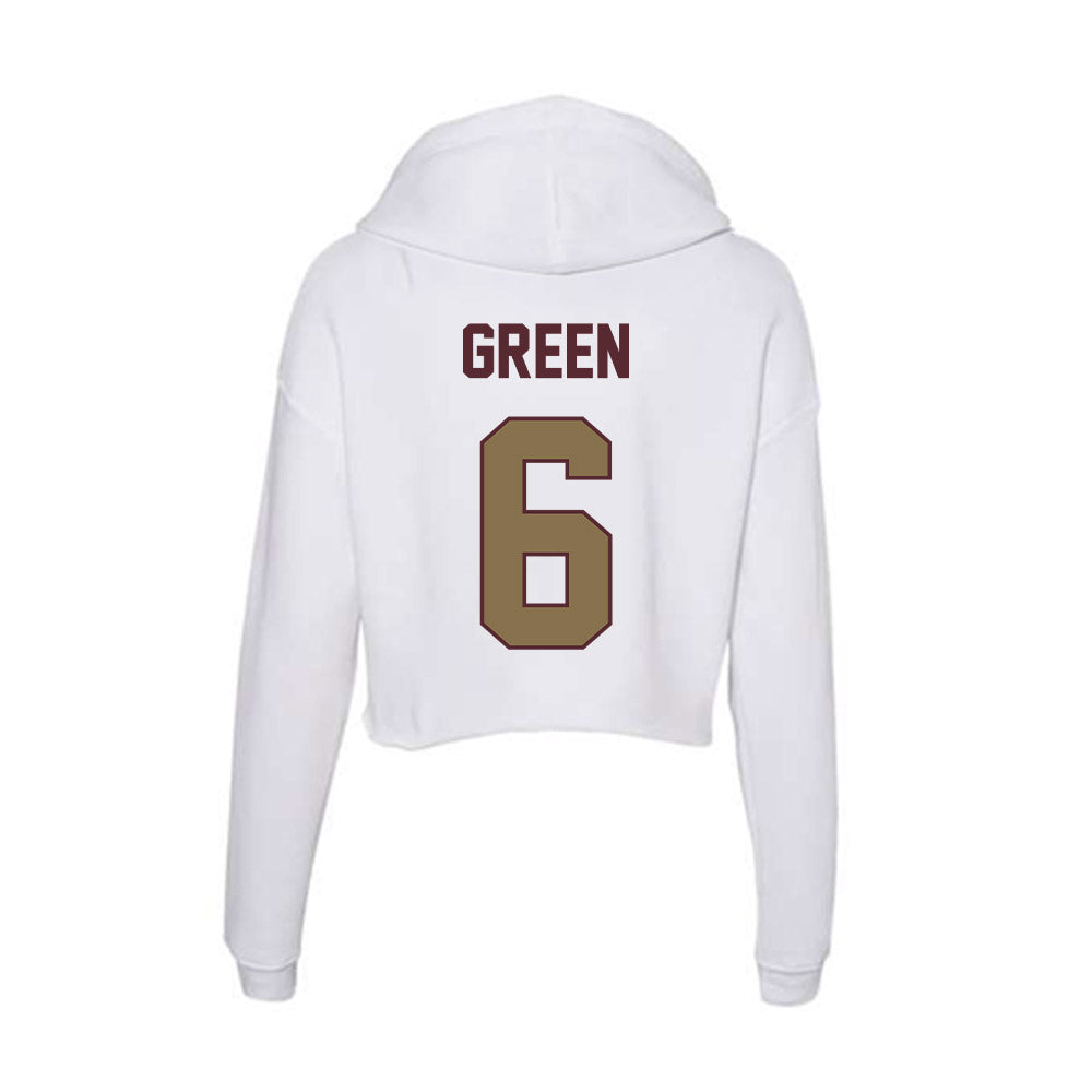 Texas State - NCAA Men's Basketball : Austin Green - Women's Crop Fleece Hoodie-1