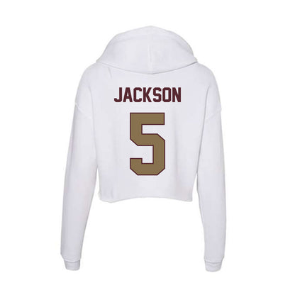 Texas State - NCAA Football : Darius Jackson - Women's Crop Fleece Hoodie-1