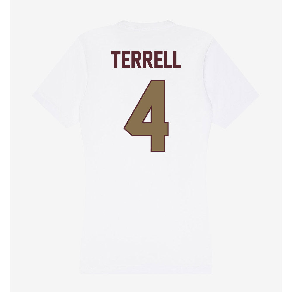 Texas State - NCAA Football : Khamari Terrell - Women's V-Neck T-Shirt-1