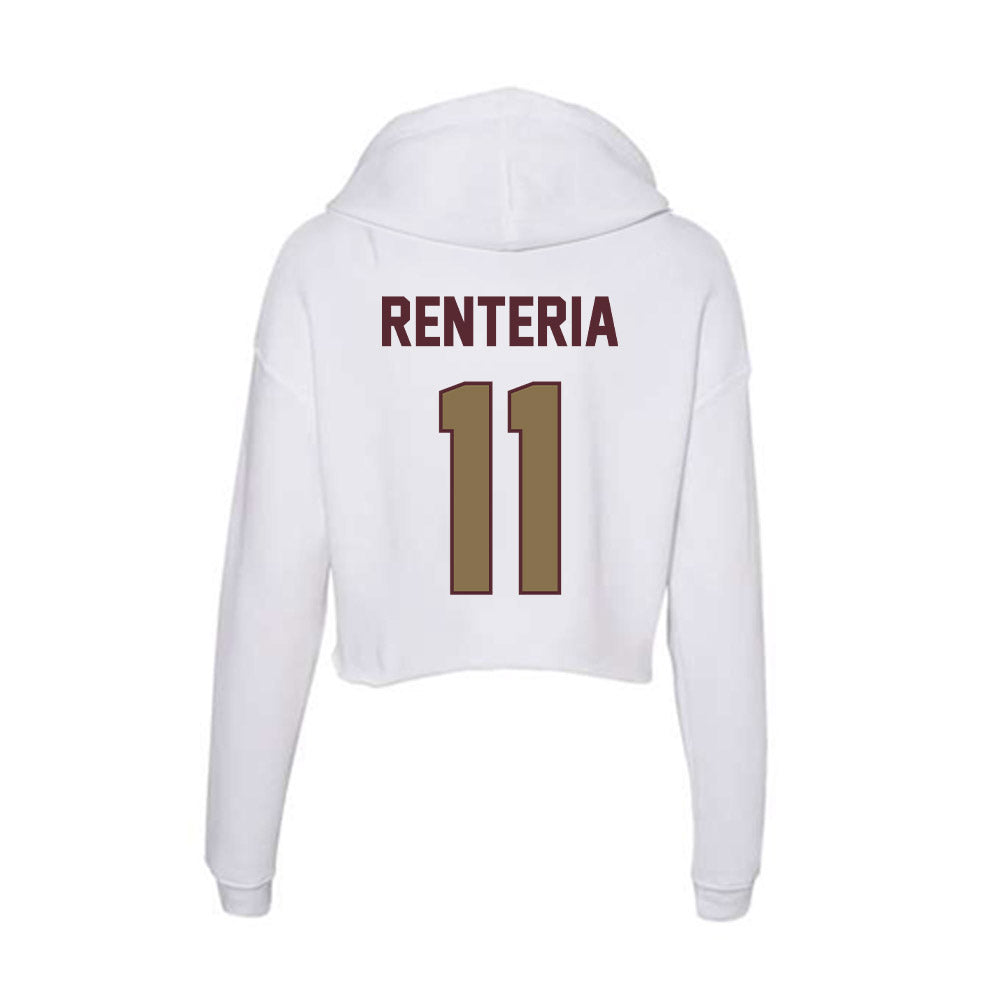 Texas State - NCAA Softball : Ava Renteria - Women's Crop Fleece Hoodie-1
