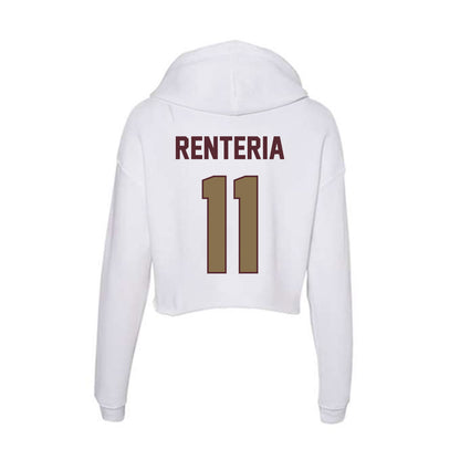 Texas State - NCAA Softball : Ava Renteria - Women's Crop Fleece Hoodie-1