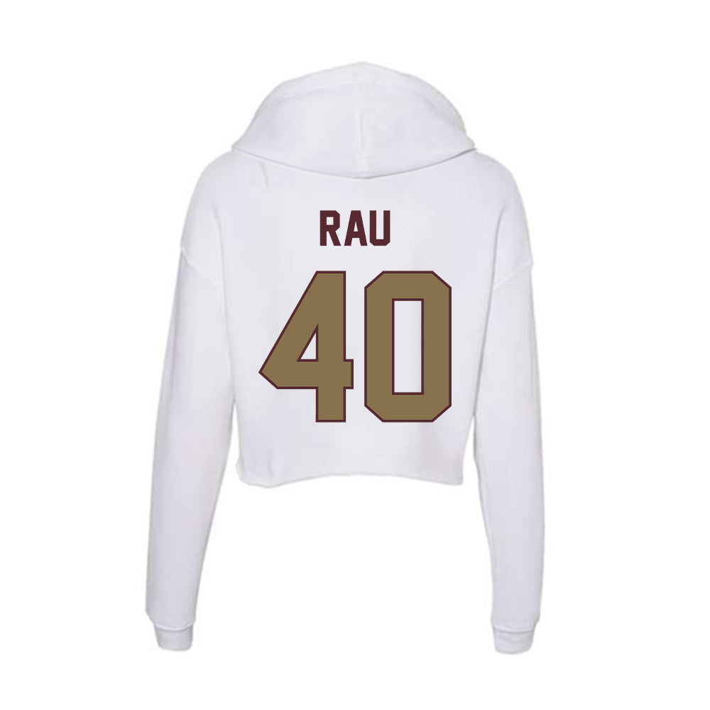 Texas State - NCAA Football : Lars Rau - Women's Crop Fleece Hoodie-1