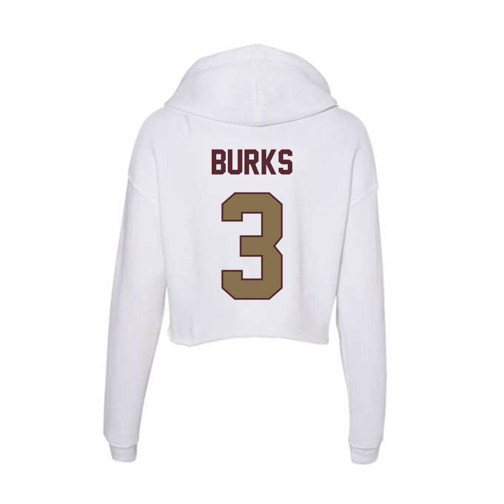 Texas State - NCAA Women's Basketball : Saniya Burks - Women's Crop Fleece Hoodie-1