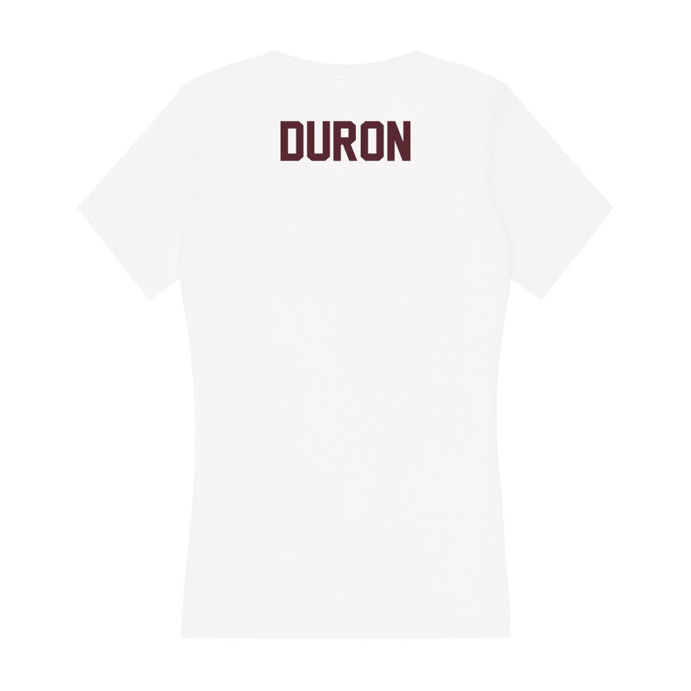 Texas State - NCAA Women's Track & Field : Melanie Duron - Women's V-Neck T-Shirt-1