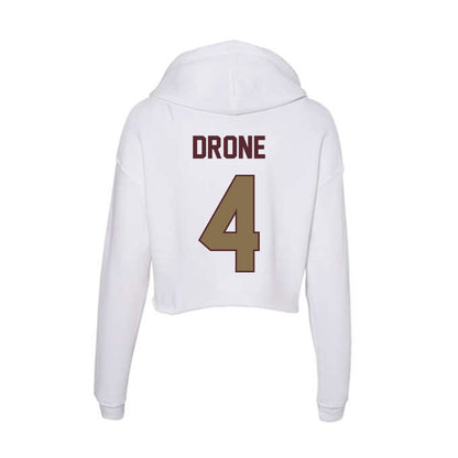 Texas State - NCAA Men's Basketball : Mark Drone - Women's Crop Fleece Hoodie-1