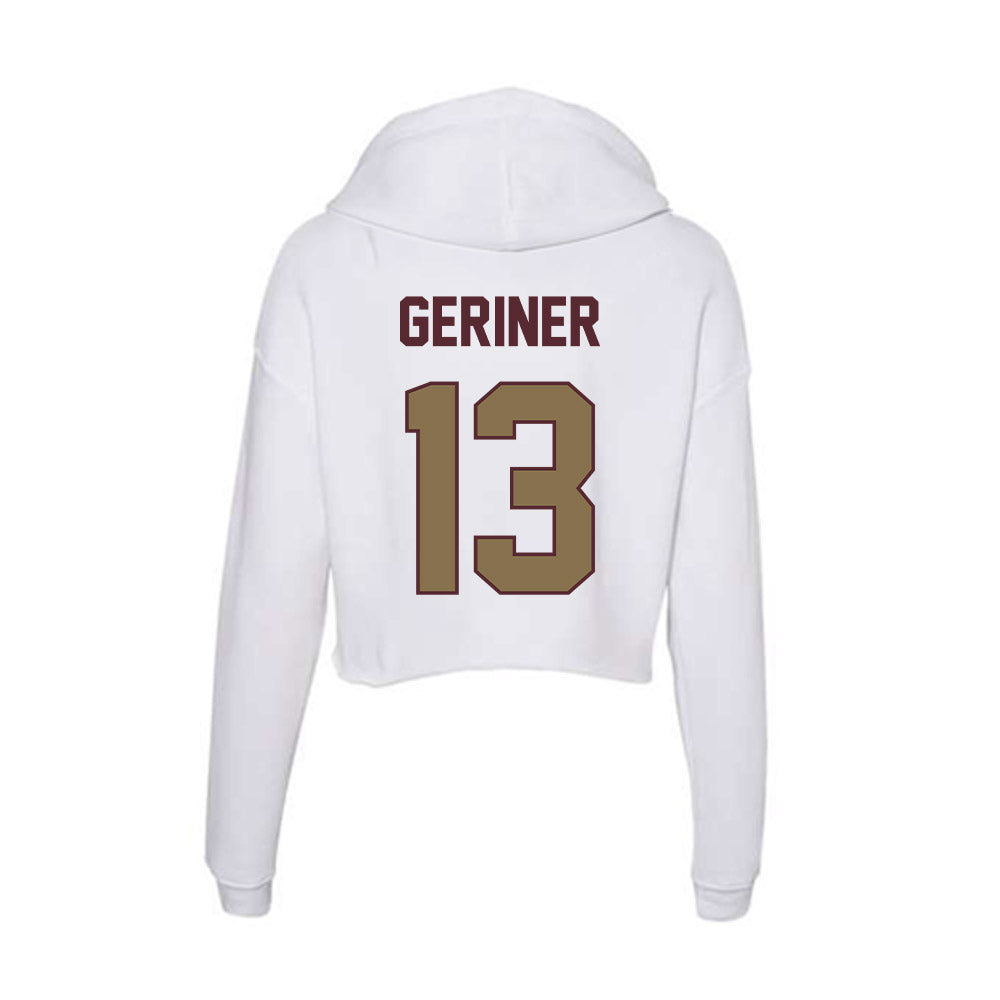 Texas State - NCAA Football : Holden Geriner - Women's Crop Fleece Hoodie-1