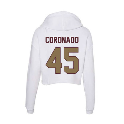 Texas State - NCAA Baseball : Victor Coronado - Women's Crop Fleece Hoodie-1