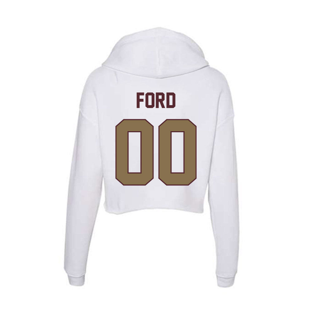 Texas State - NCAA Football : Noah Ford - Women's Crop Fleece Hoodie-1