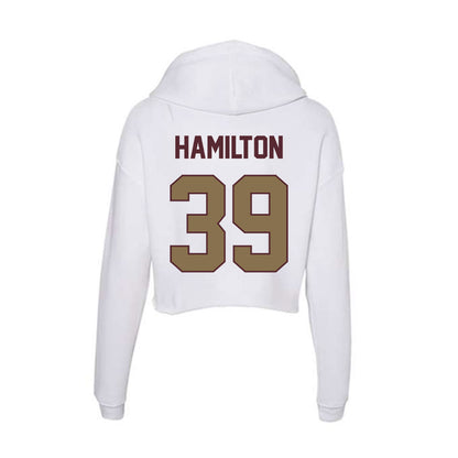 Texas State - NCAA Baseball : Maximus Hamilton - Women's Crop Fleece Hoodie-1