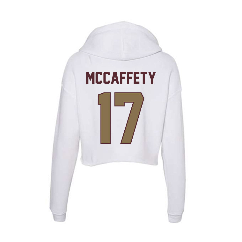 Texas State - NCAA Baseball : Rhett Mccaffety - Women's Crop Fleece Hoodie-1