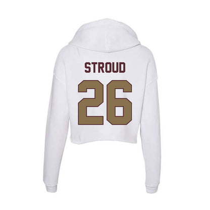 Texas State - NCAA Baseball : Jack Stroud - Women's Crop Fleece Hoodie-1