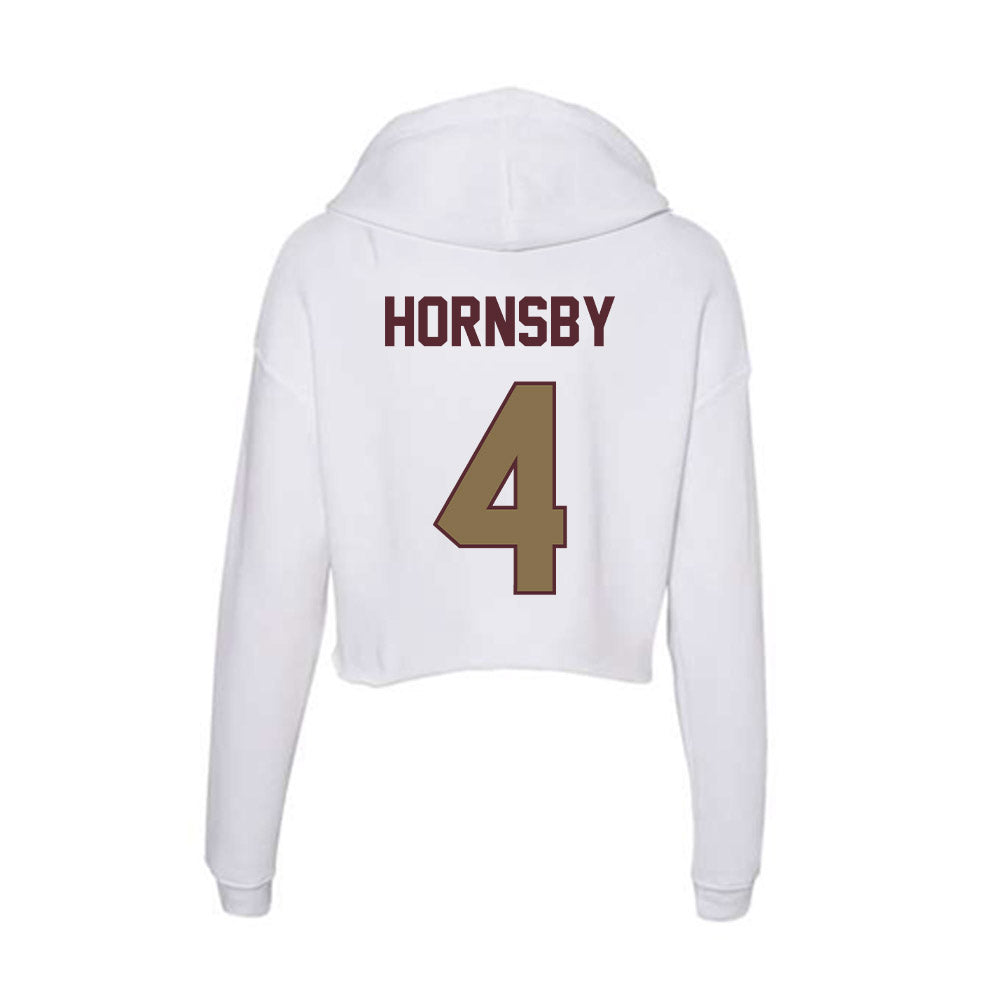 Texas State - NCAA Football : Malik Hornsby - Women's Crop Fleece Hoodie-1